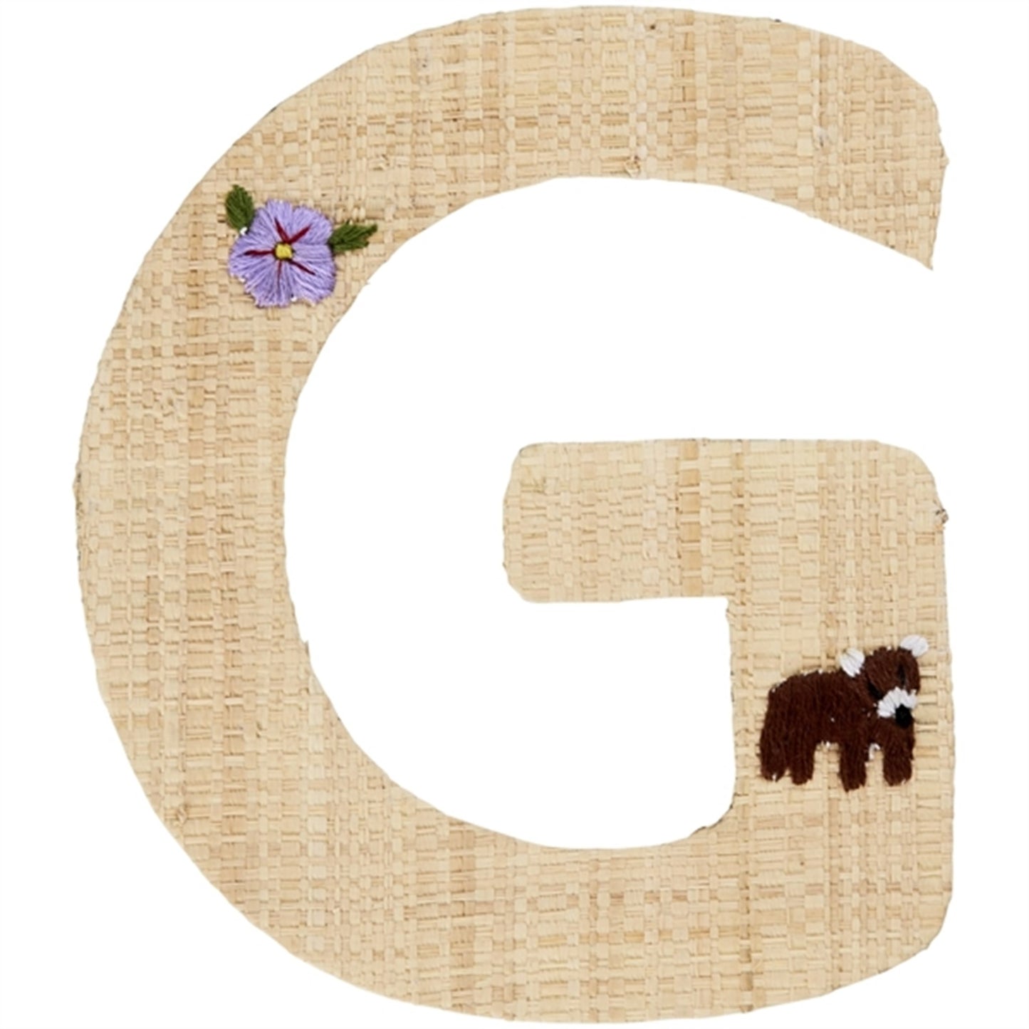 RICE Nature Raffie Sticker Letter Flowers & Animals