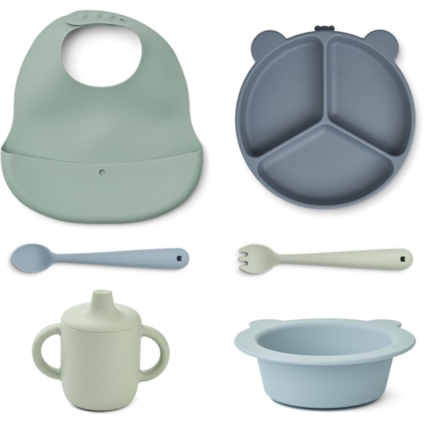 Liewood Stina Dinner Set Mr Bear/Dusty Mint Multi Mix