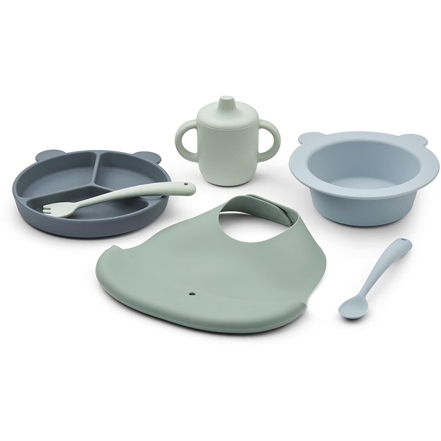 Liewood Stina Dinner Set Mr Bear/Dusty Mint Multi Mix