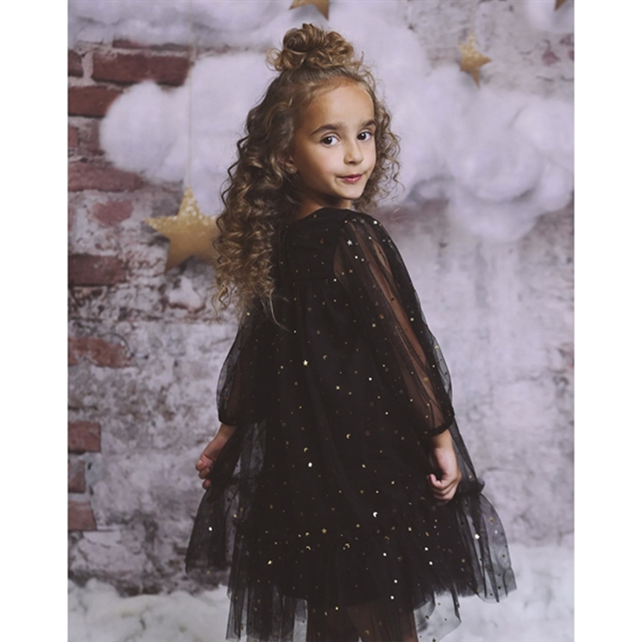 Dolly by Le Petit Tom Stars & Moon Tulle Empress Dress Black 3