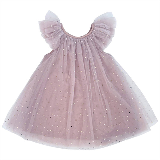 Dolly by Le Petit Tom Fairy Tulle Dress Dusty Violet