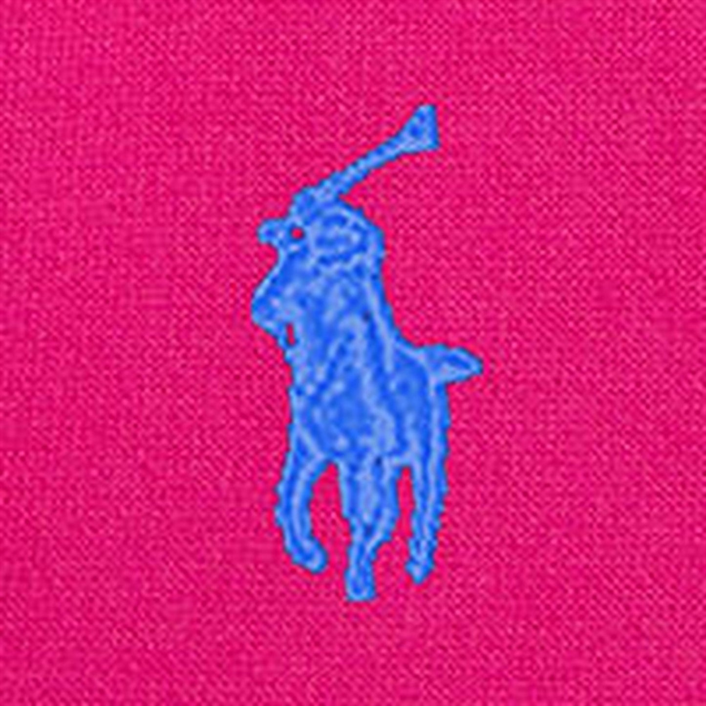 Polo Ralph Lauren Girls Dress Bright Pink W/ Blue