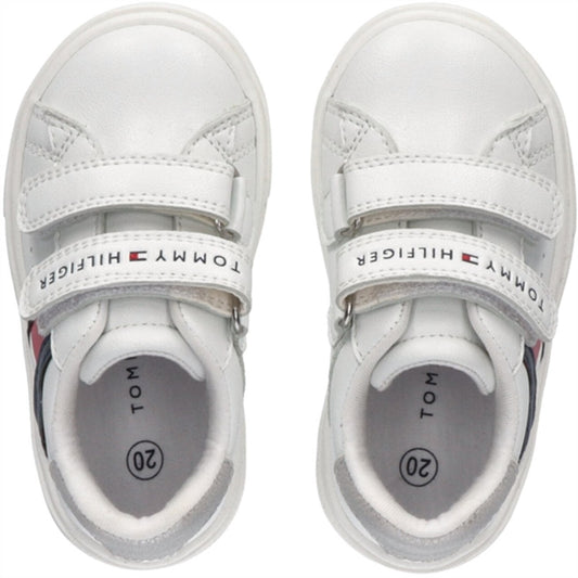 Tommy Hilfiger Flag Low Cut Velcro Sneakers White/Silver