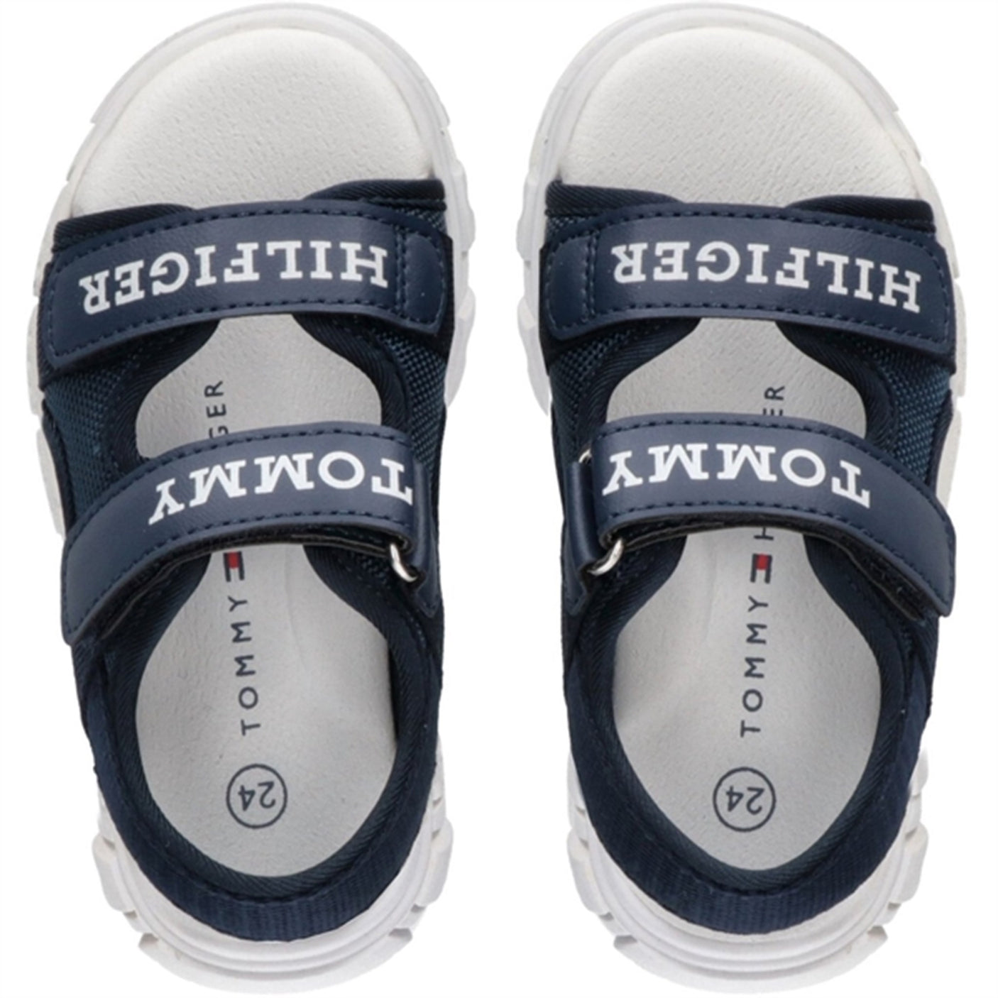 Tommy Hilfiger Logo Velcro Sandal Blue