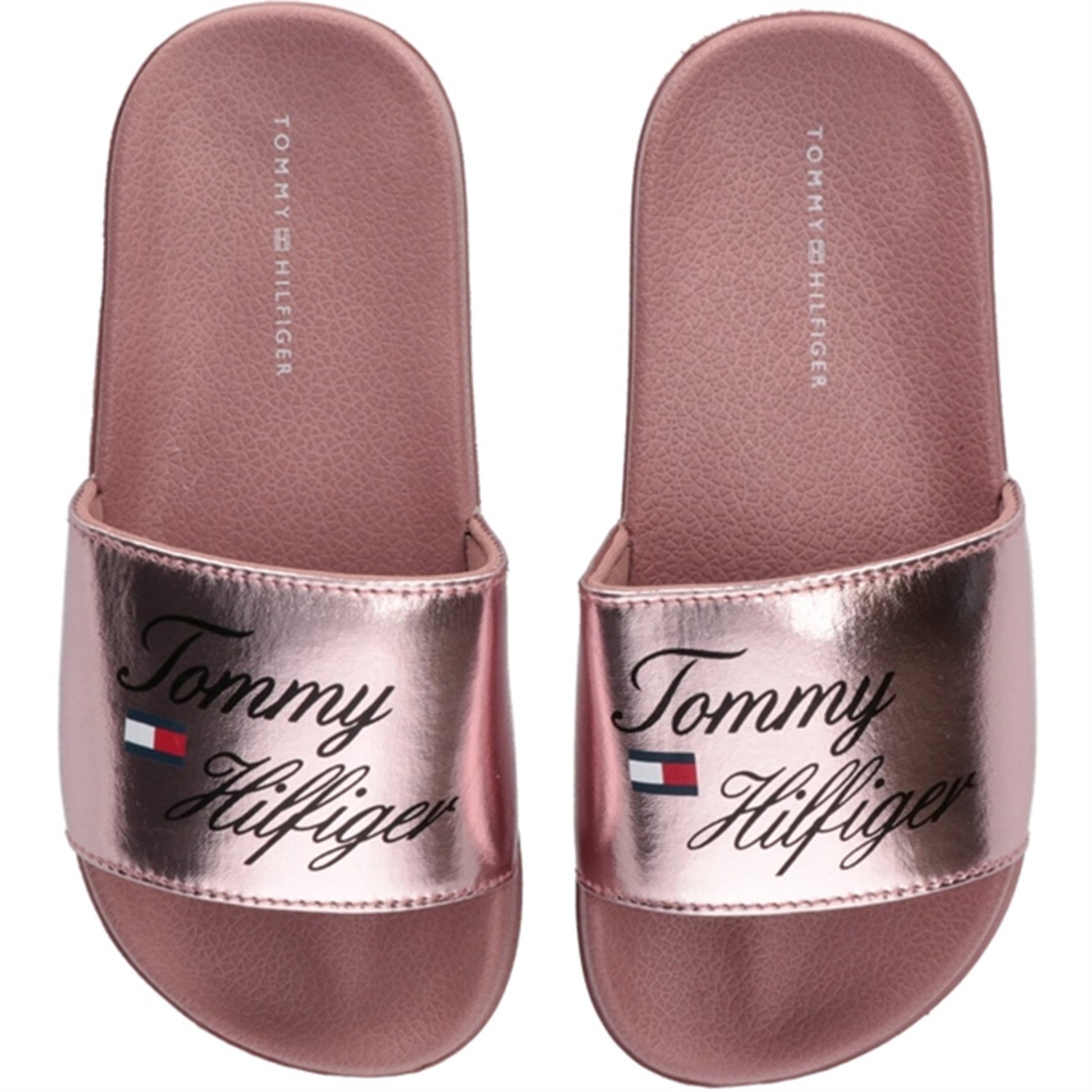 Tommy Hilfiger Logo Pool Slide Rose Gold