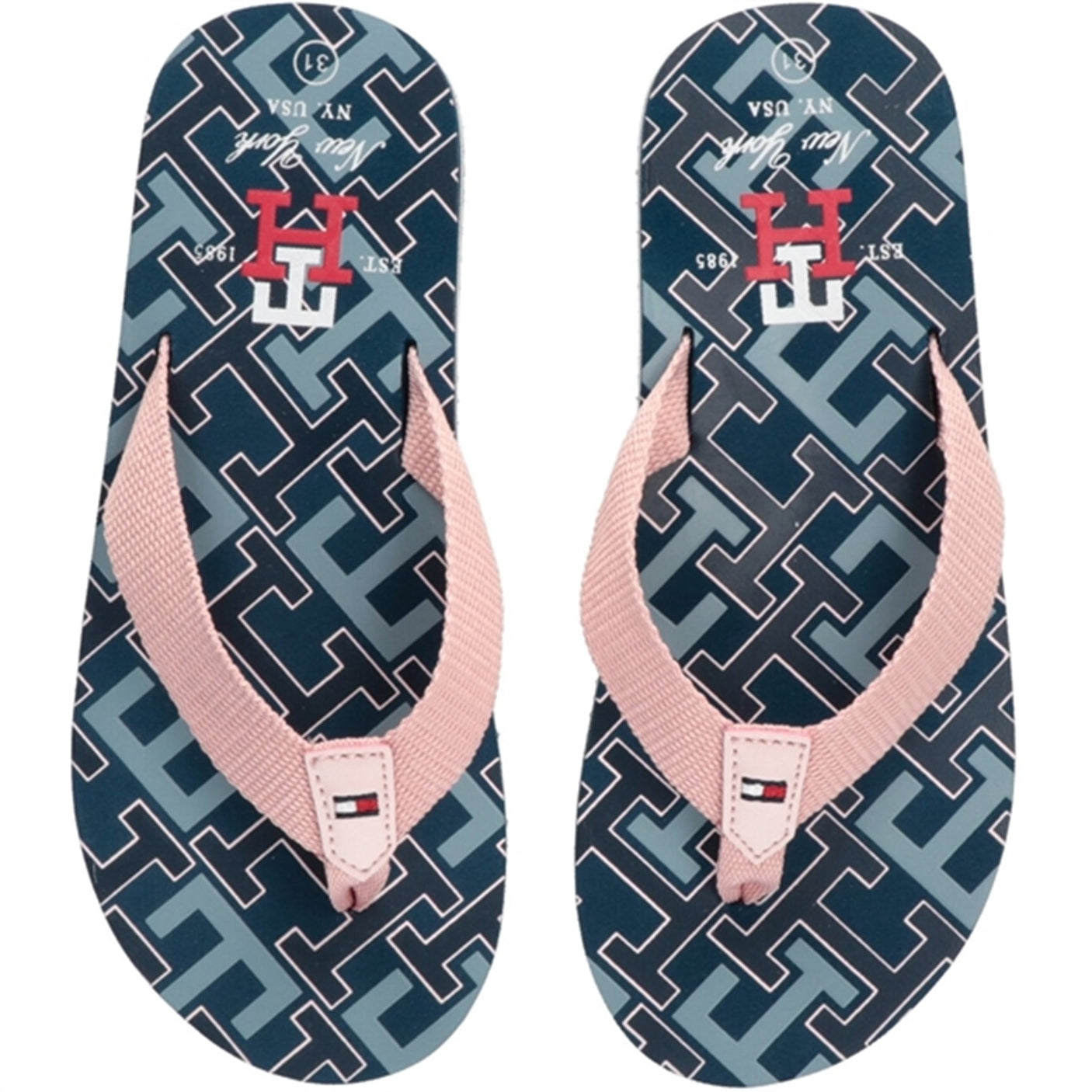 Tommy Hilfiger Logo Flip Flop Blue/Pink