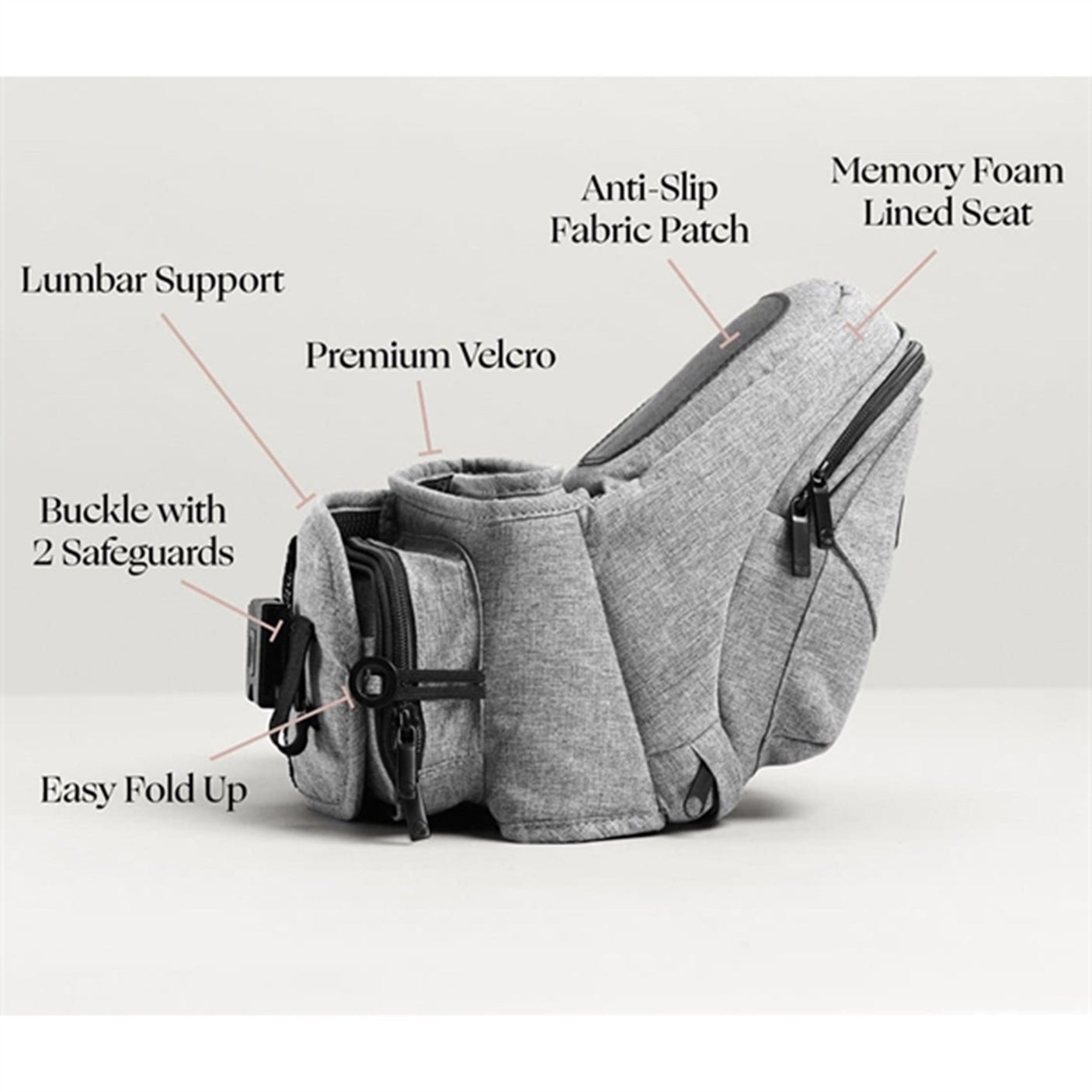 Tushbaby V2 Hip Carrier Grey