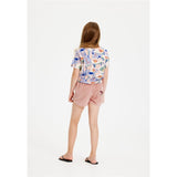 THE NEW Peach Beige Flower AOP Gwyneth T-shirt
