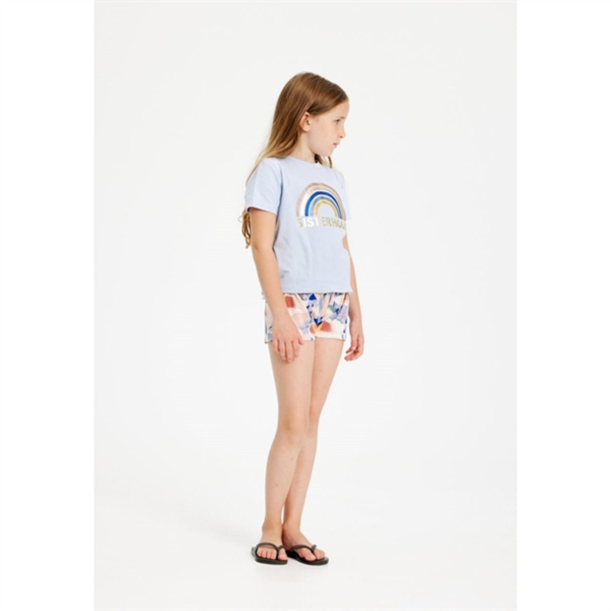 THE NEW Peach Beige Flower AOP Gwyneth Shorts