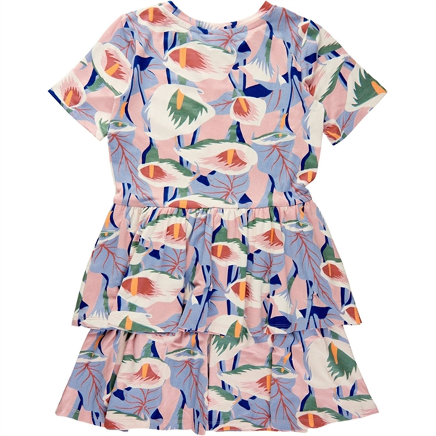 THE NEW Peach Beige Flower AOP Gwyneth Dress