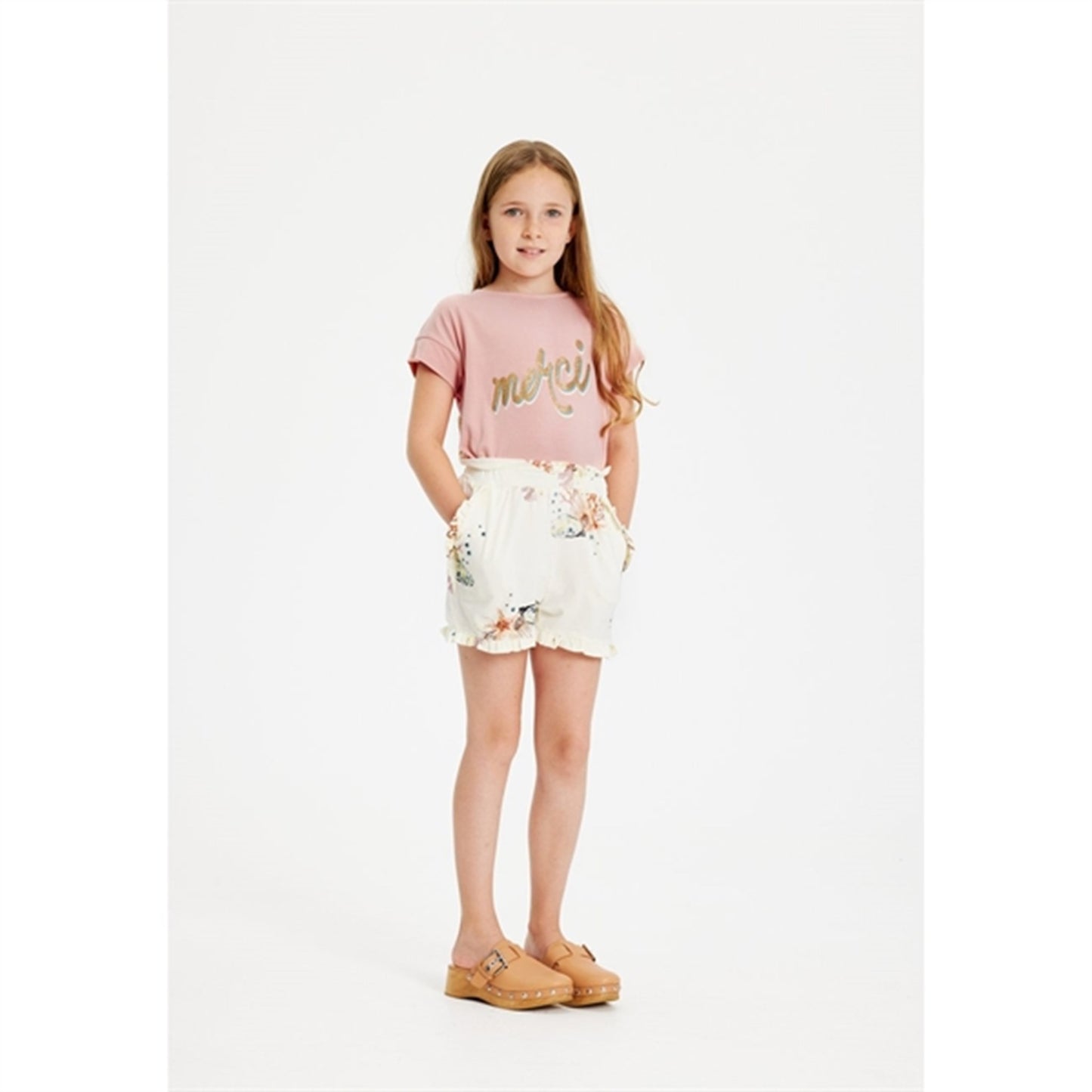 THE NEW White Swan Coral AOP Giselle Shorts