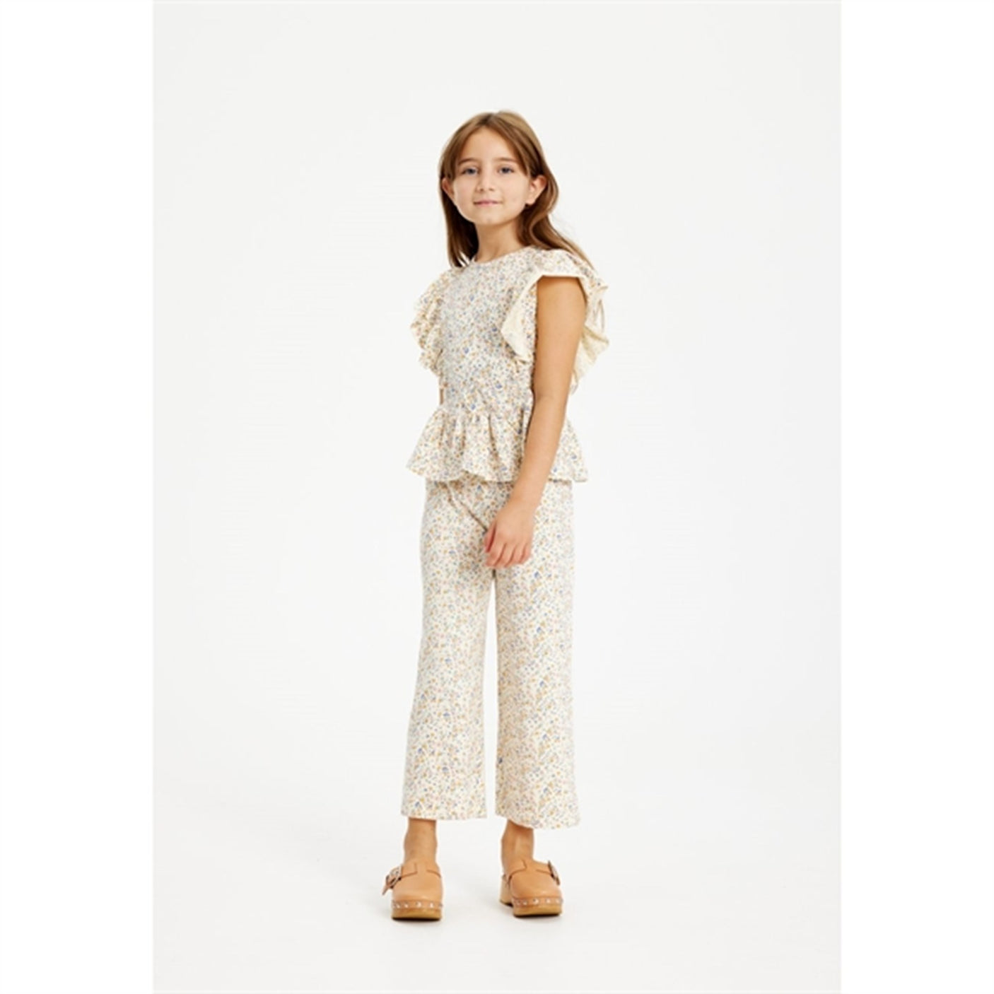 THE NEW White Swan Tiny Flower AOP Geneva Culotte Jumpsuit