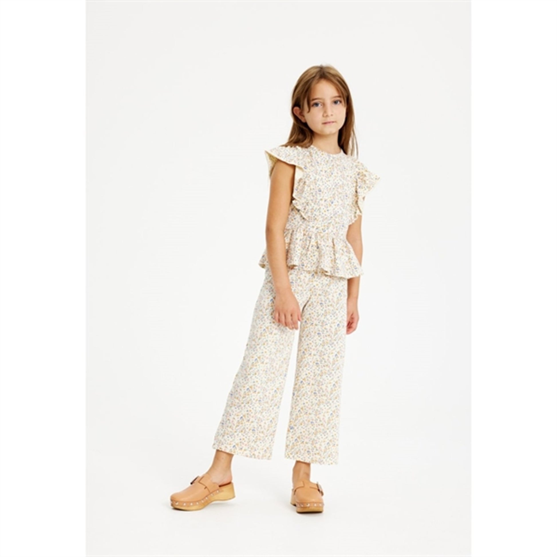 THE NEW White Swan Tiny Flower AOP Geneva Culotte Jumpsuit