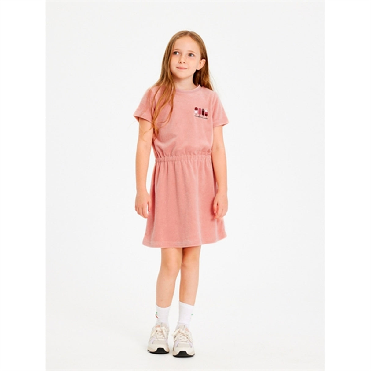 THE NEW Peach Beige Gladys Terry Dress