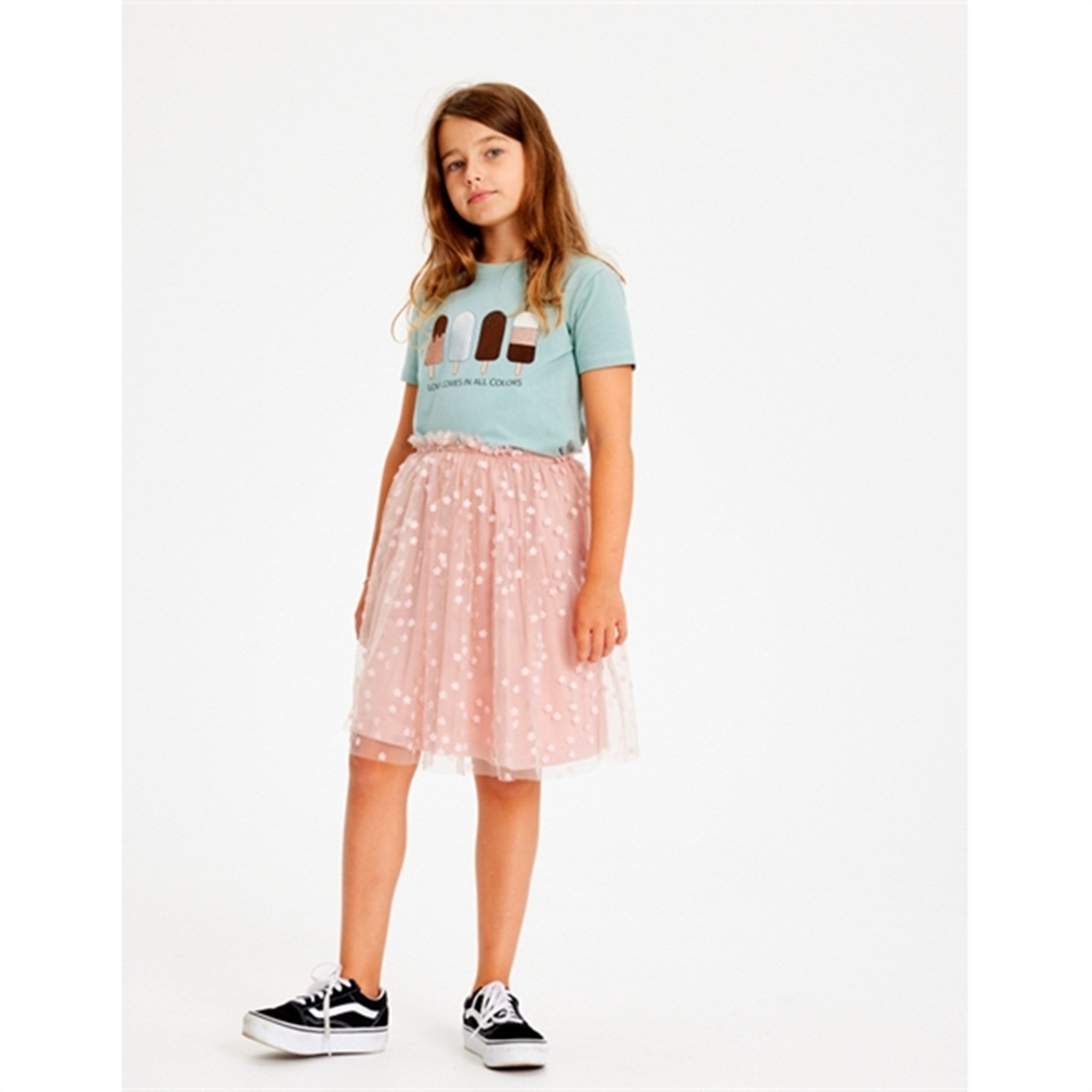 THE NEW Peach Beige Gracelyn Skirt 2