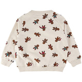 THE NEW Siblings White Swan Ginger Aop Holiday Ginga Sweatshirt
