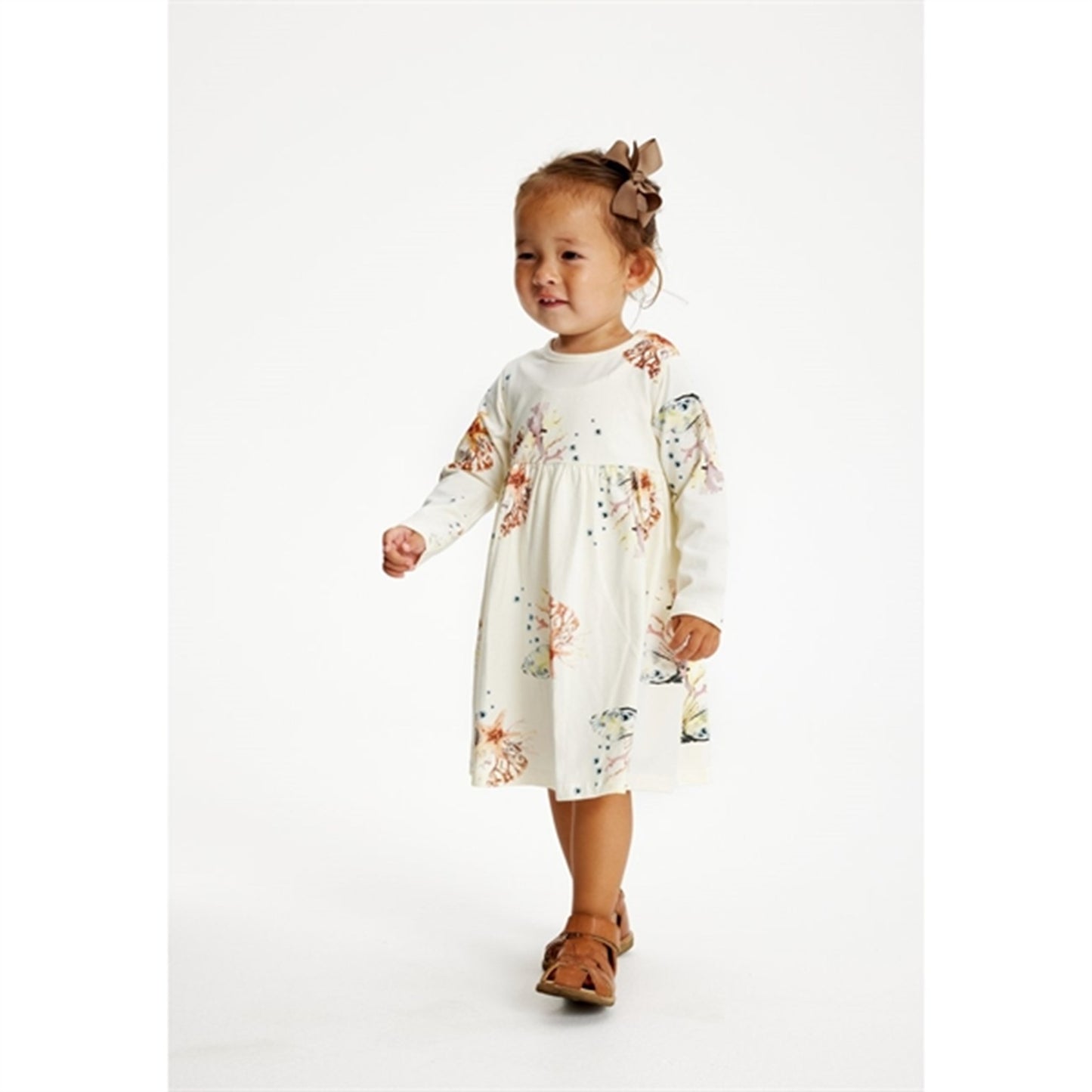 THE NEW Siblings White Swan Coral AOP Gaige Dress