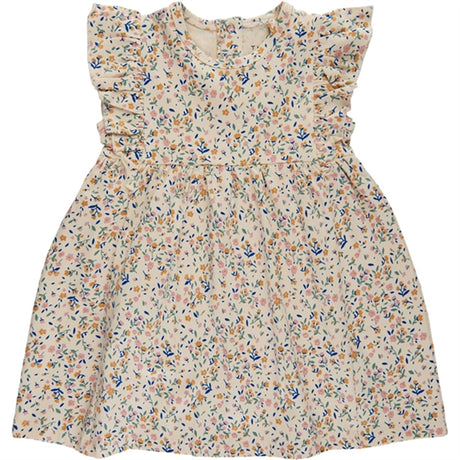 THE NEW Siblings White Swan Tiny Flower AOP Geraldine Dress