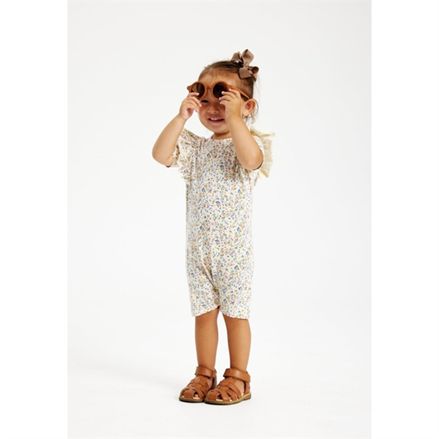 THE NEW Siblings White Swan Tiny Flower AOP Geraldine Jumpsuit