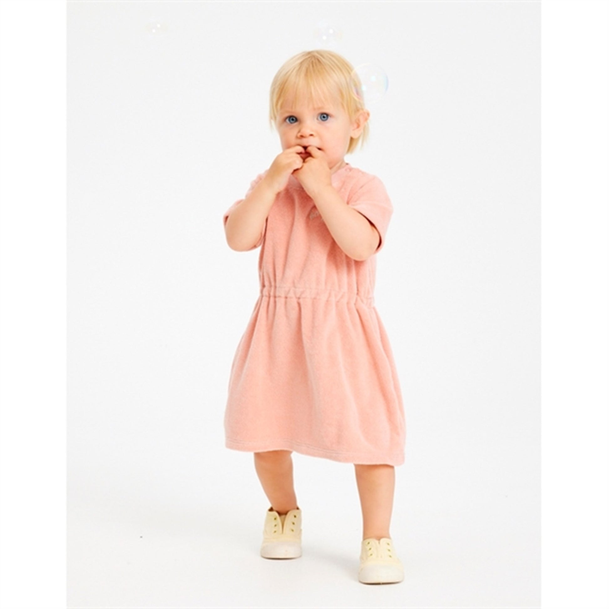 THE NEW Siblings Peach Beige Gertrud Terry Dress