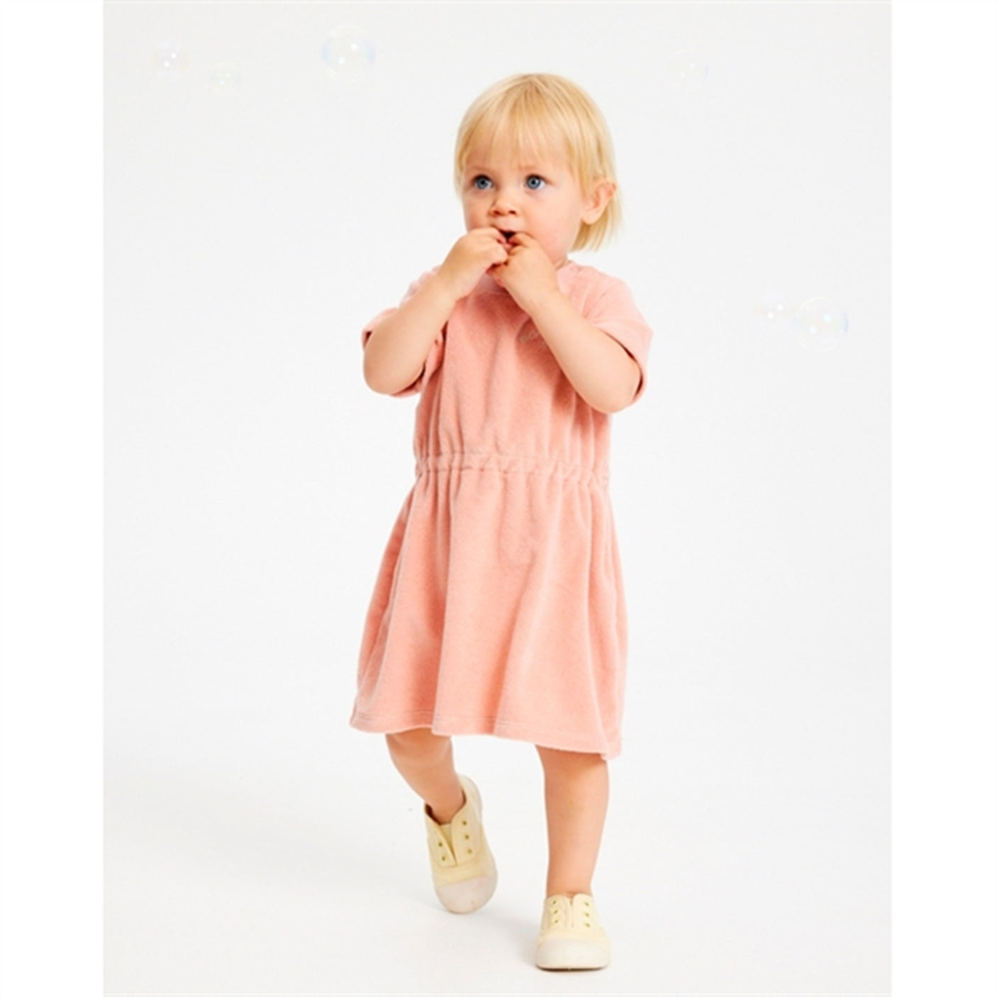 THE NEW Siblings Peach Beige Gertrud Terry Dress