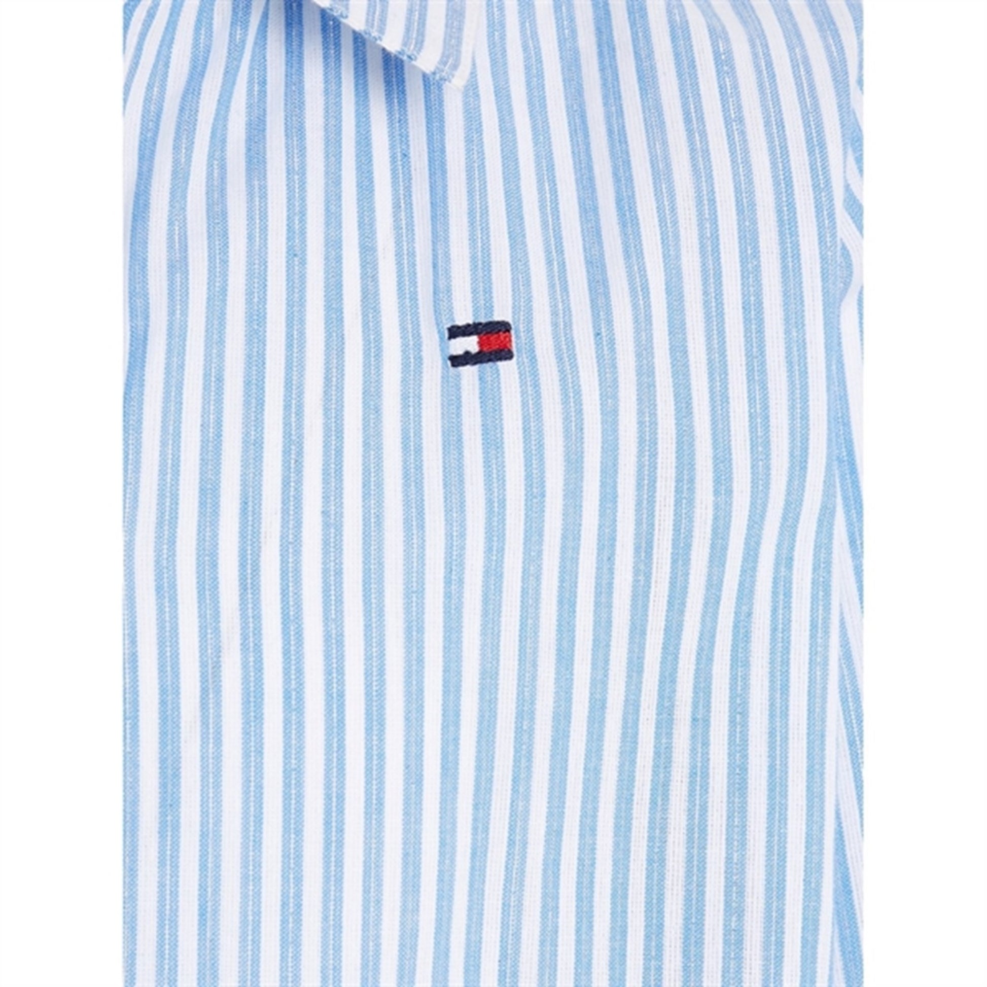 Tommy Hilfiger Lurex Stripe Shirt Dress Blue Stripe