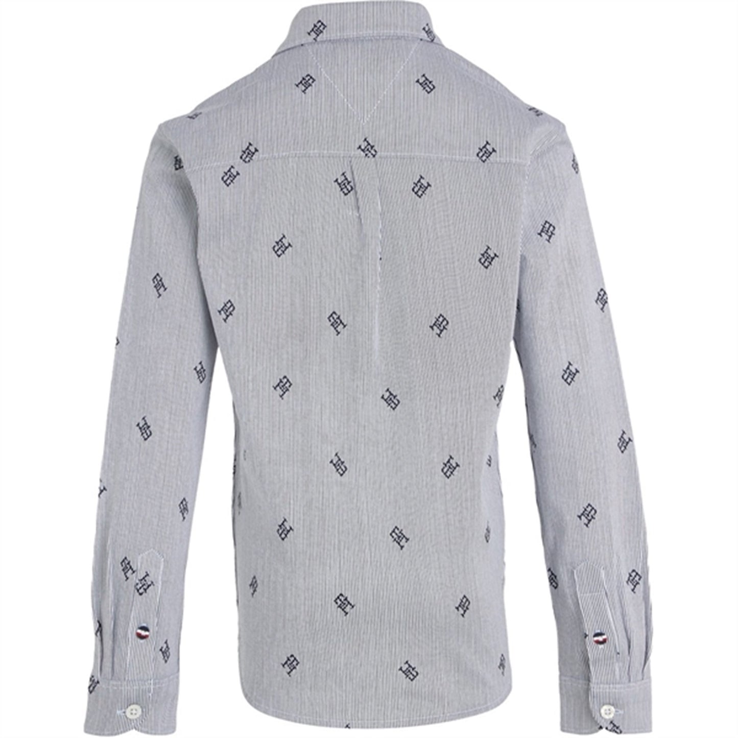 Tommy Hilfiger Allover Monogram Shirt Blue Stripe