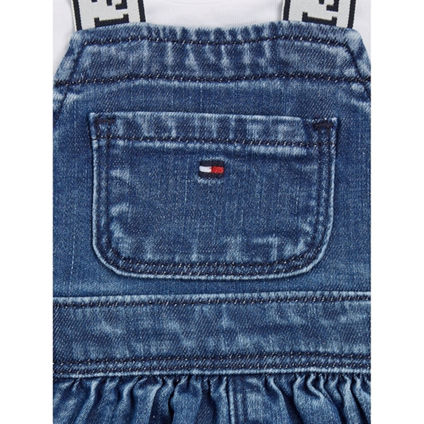Tommy Hilfiger Baby Denim Dungaree Sæt Denim Medium