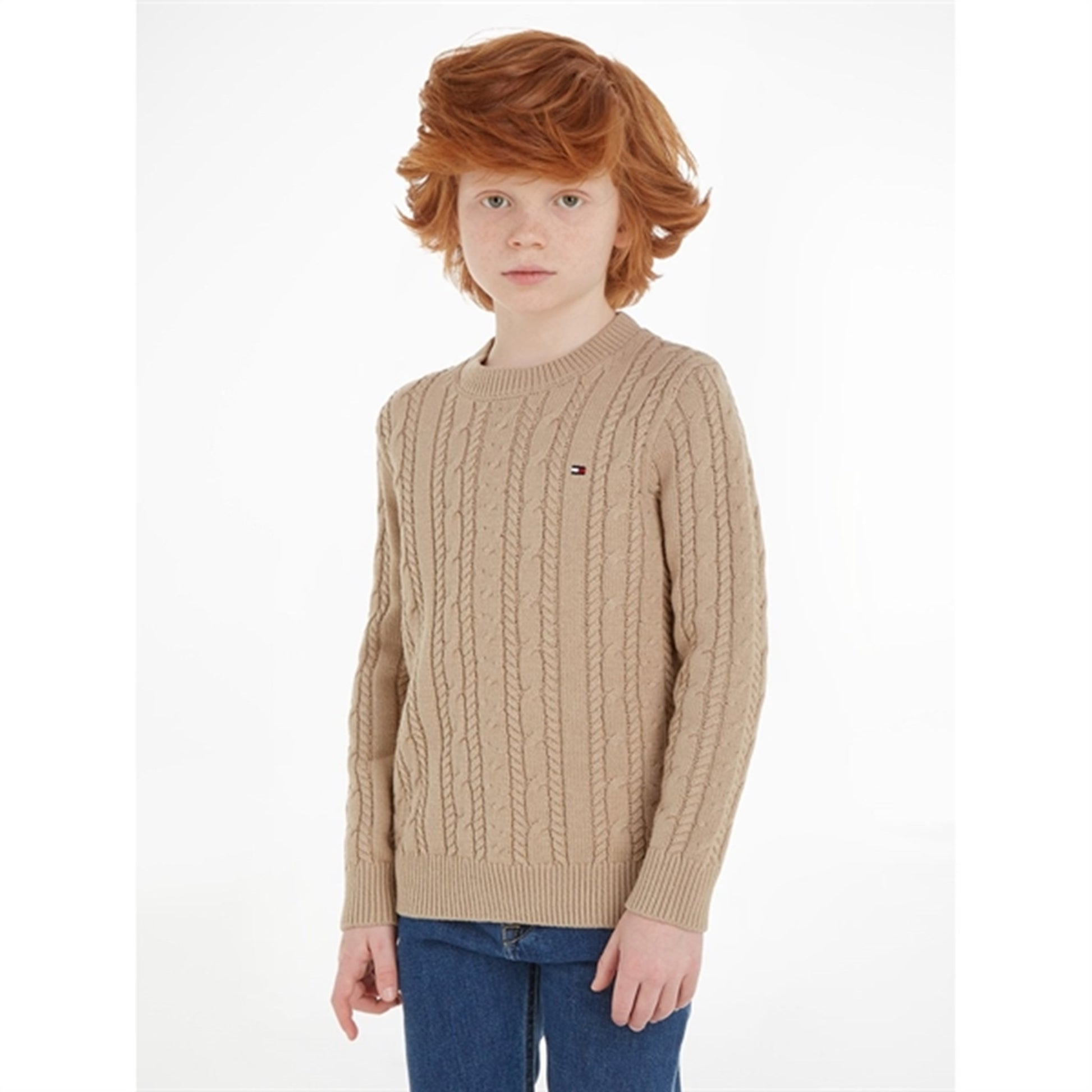 Tommy Hilfiger Essential Cable Knit Jumper Merino