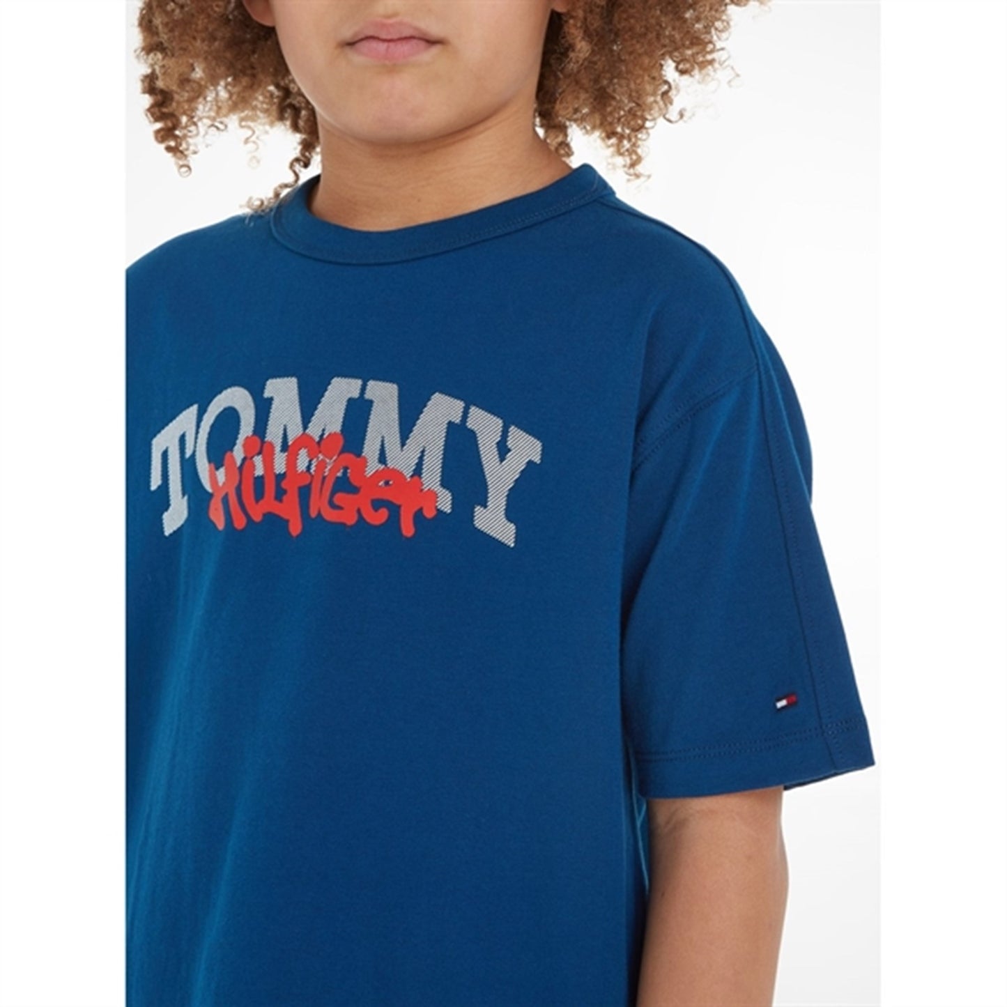 Tommy Hilfiger Hilfiger Graffiti T-Shirt Deep Indigo
