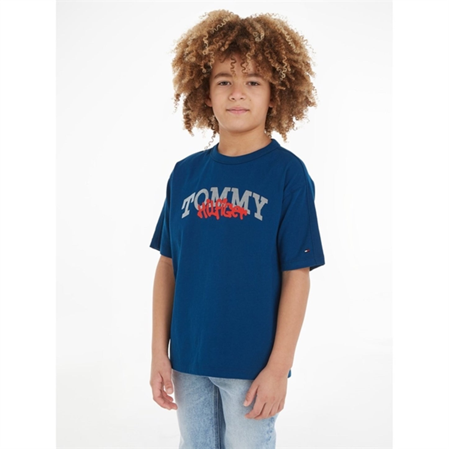 Tommy Hilfiger Hilfiger Graffiti T-Shirt Deep Indigo