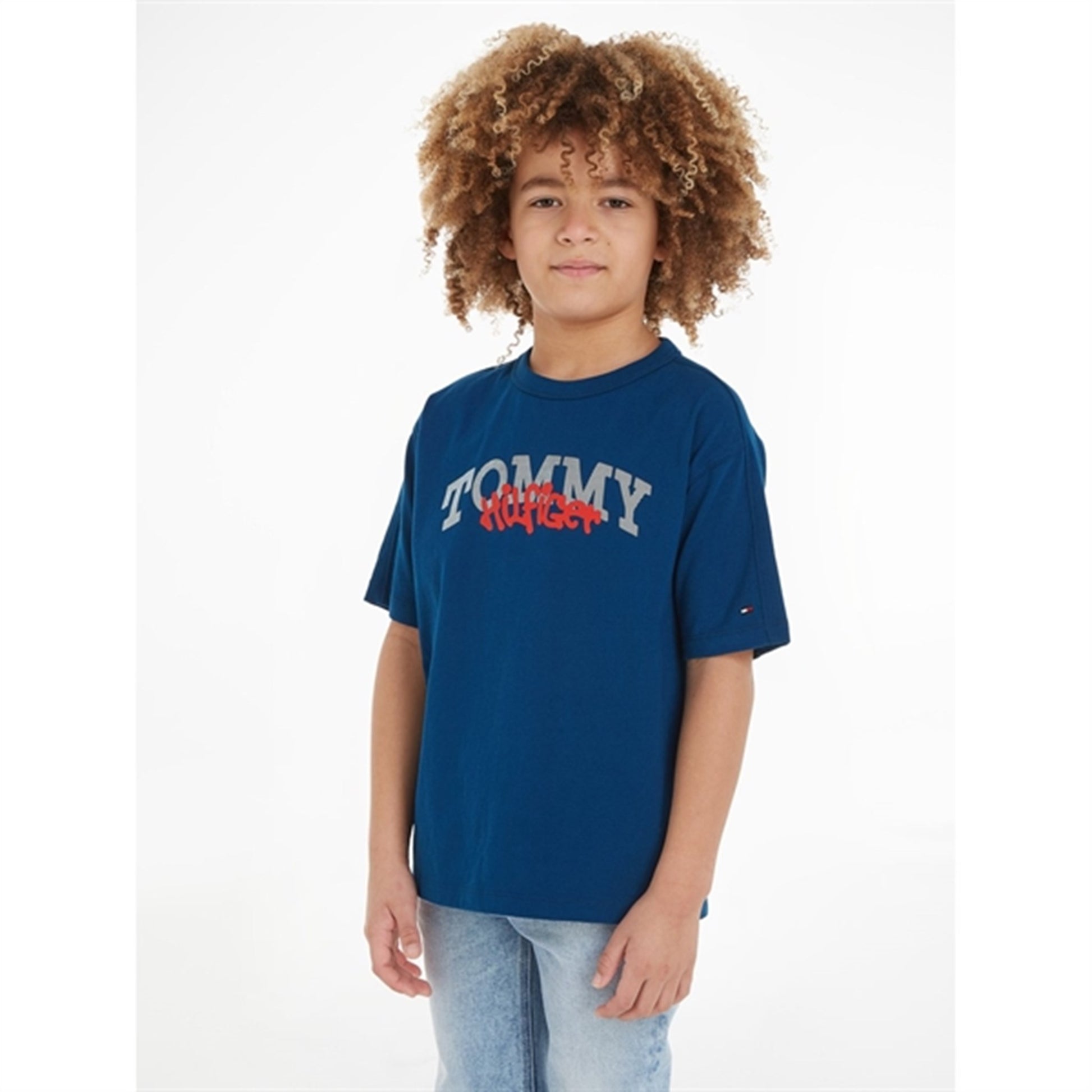 Tommy Hilfiger Hilfiger Graffiti T-Shirt Deep Indigo