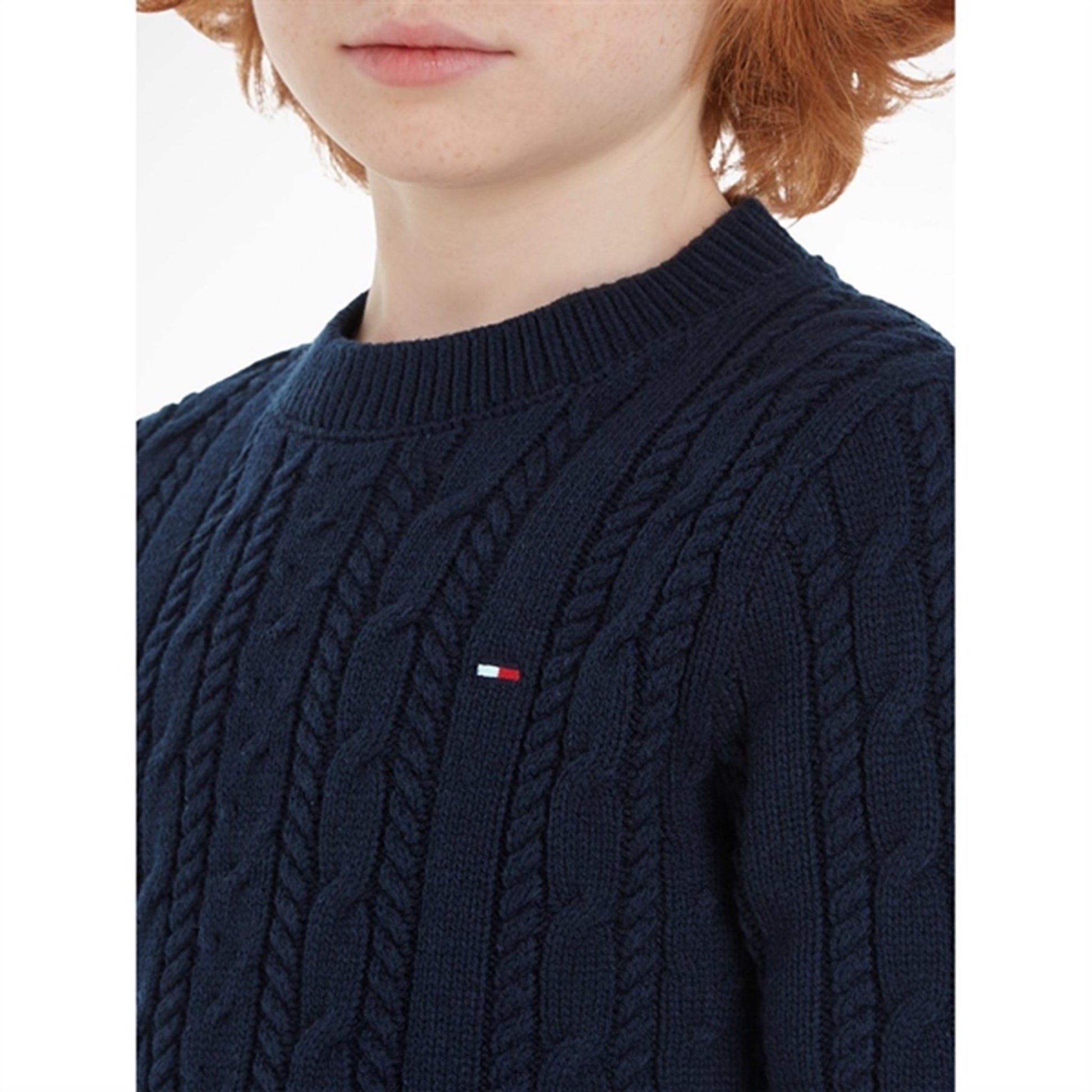 Tommy Hilfiger Essential Cable Knit Jumper Desert Sky