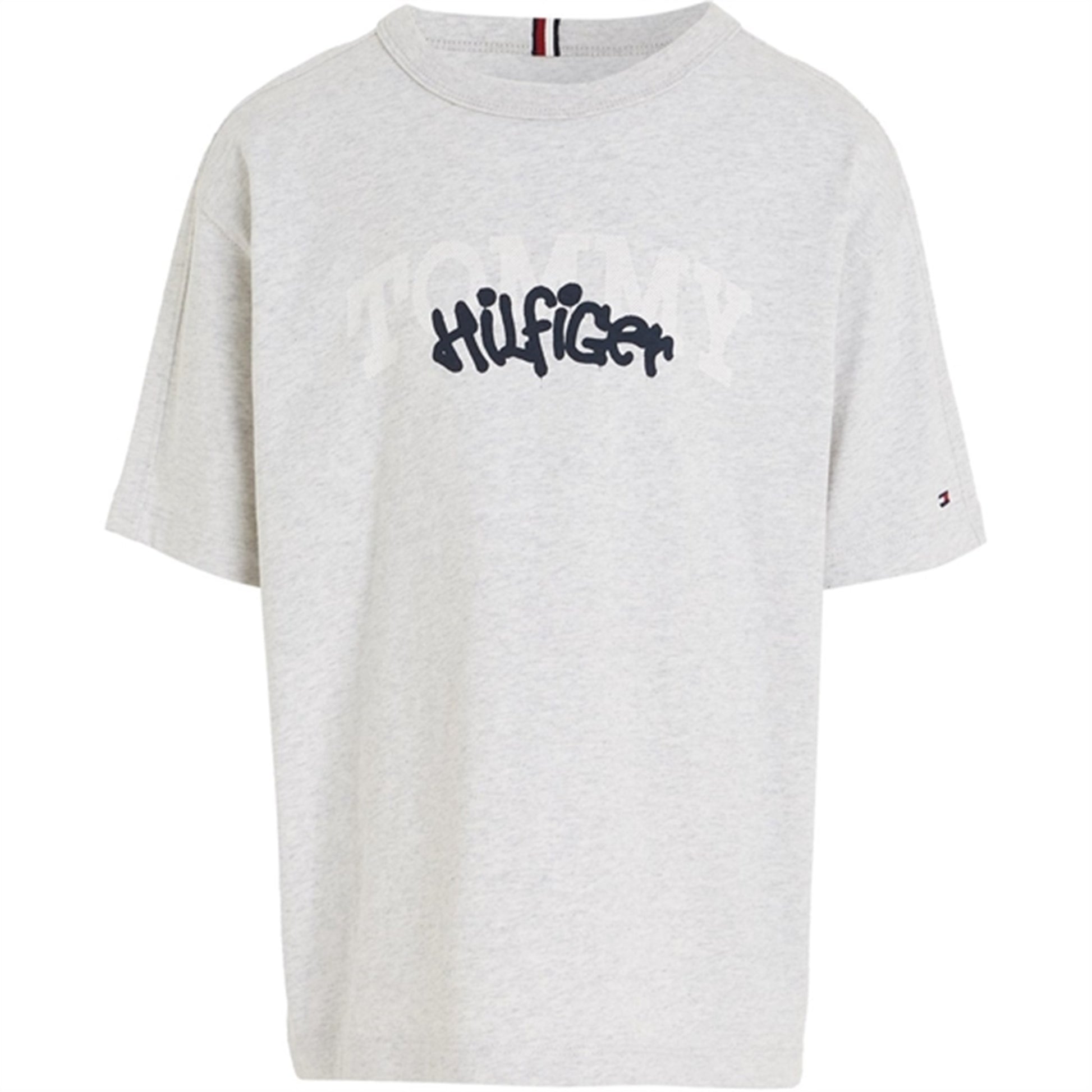Tommy Hilfiger Hilfiger Graffiti T-Shirt New Light Grey Heather