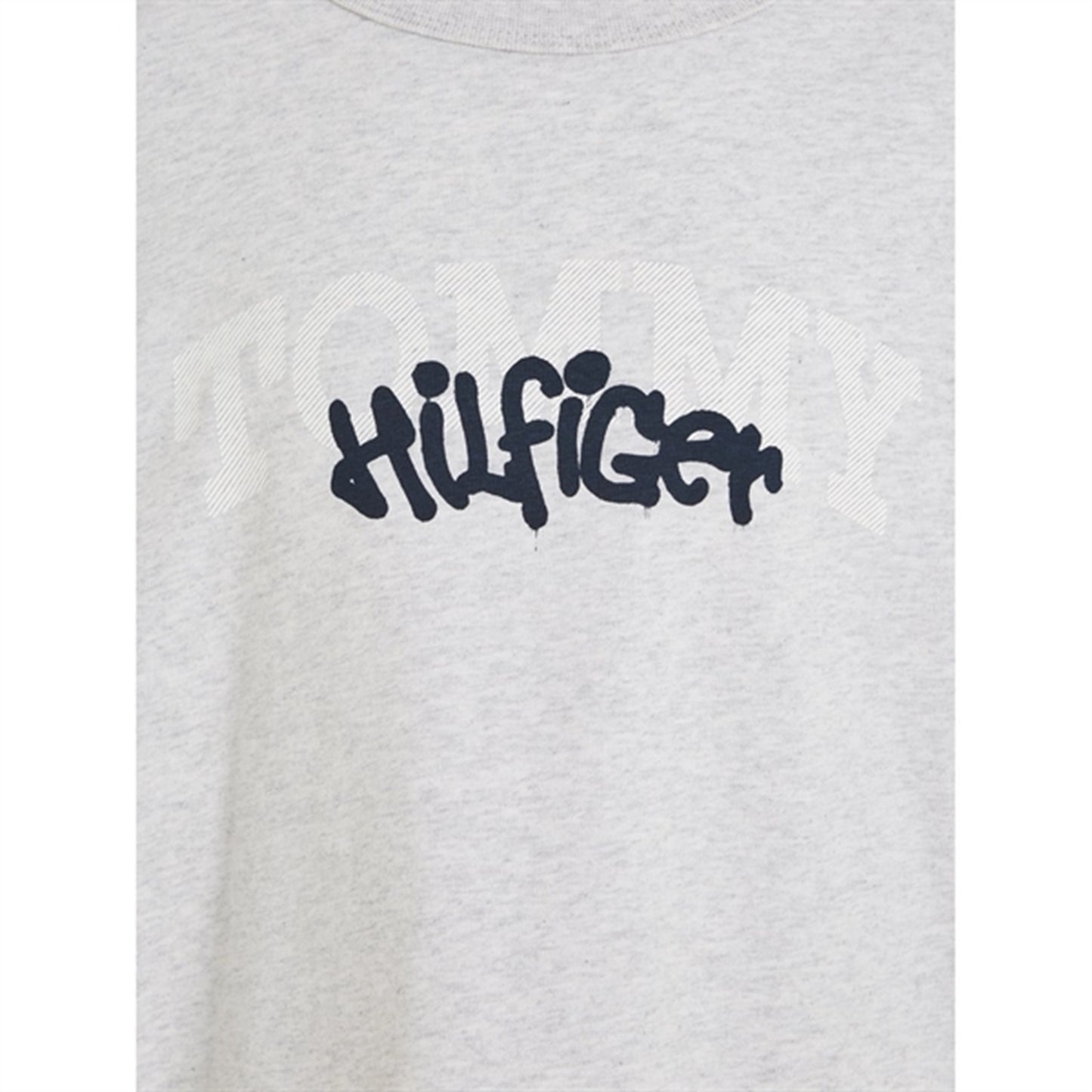 Tommy Hilfiger Hilfiger Graffiti T-Shirt New Light Grey Heather