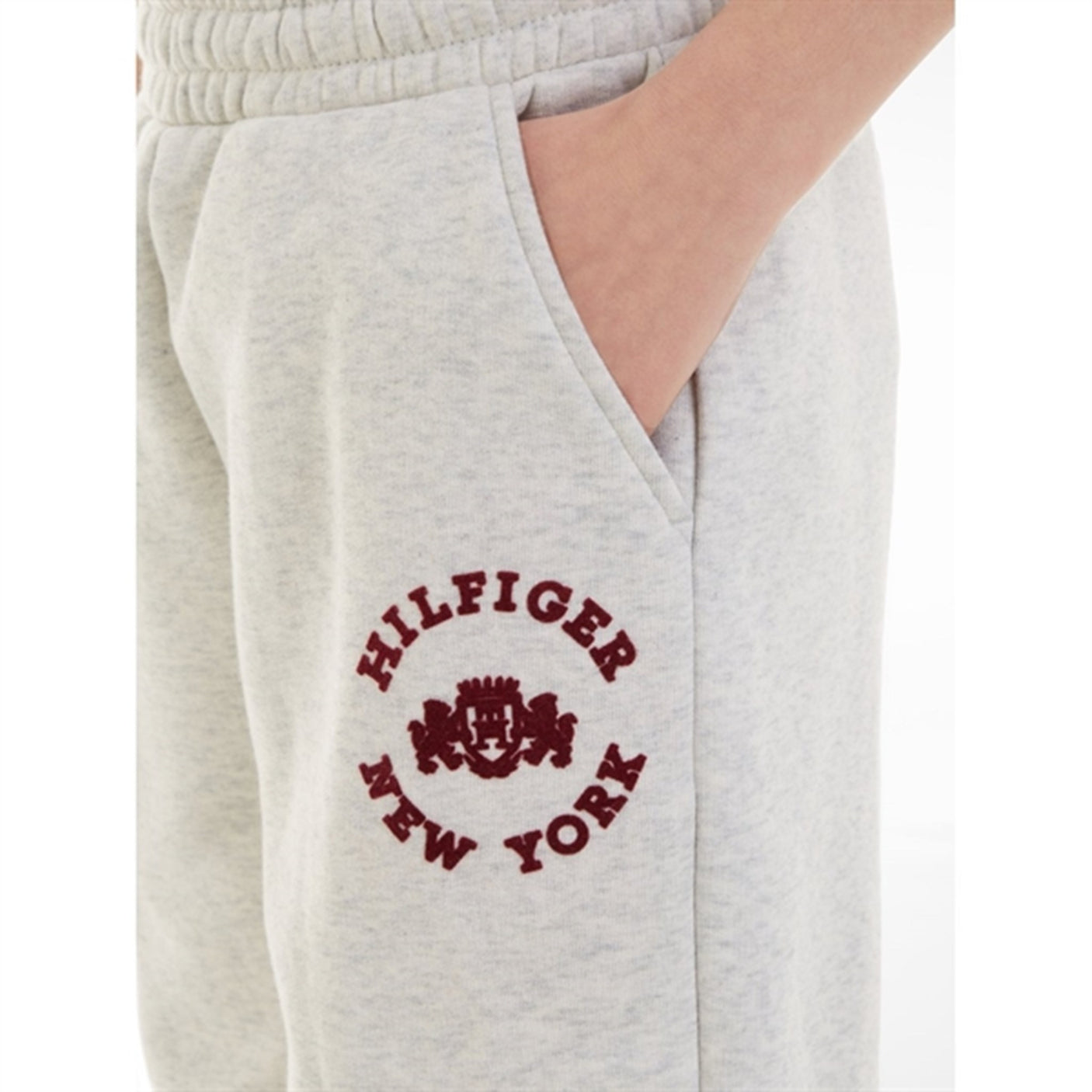 Tommy Hilfiger Crest Varsity Sweatpants New Light Grey Heather