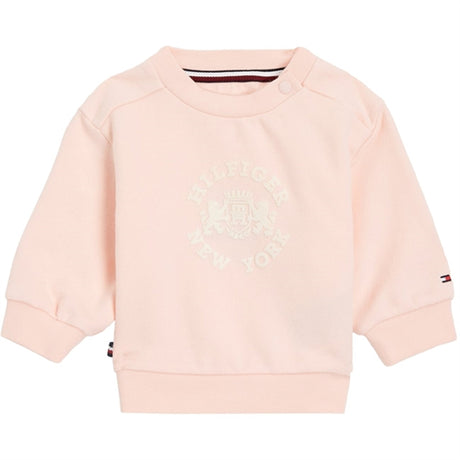 Tommy Hilfiger Baby Stamp Crewneck Sweatshirt Pink Crystal