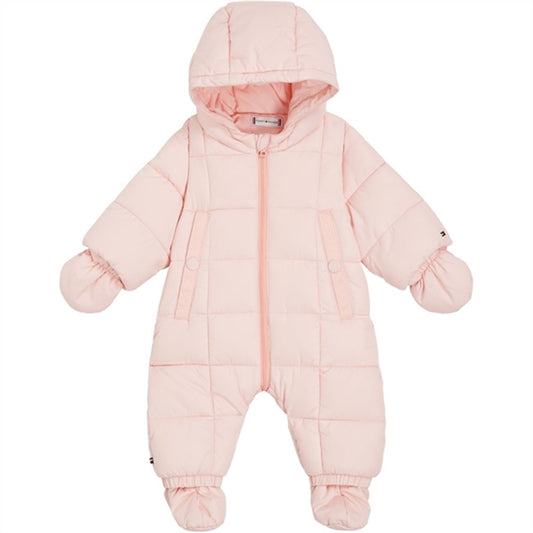 Tommy Hilfiger Baby Monotype Tape Ski Suit Pink Crystal
