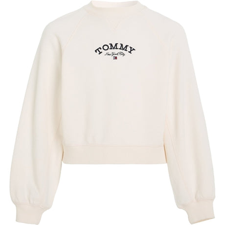 Tommy Hilfiger Logo Crew Sweatshirt Ancient White