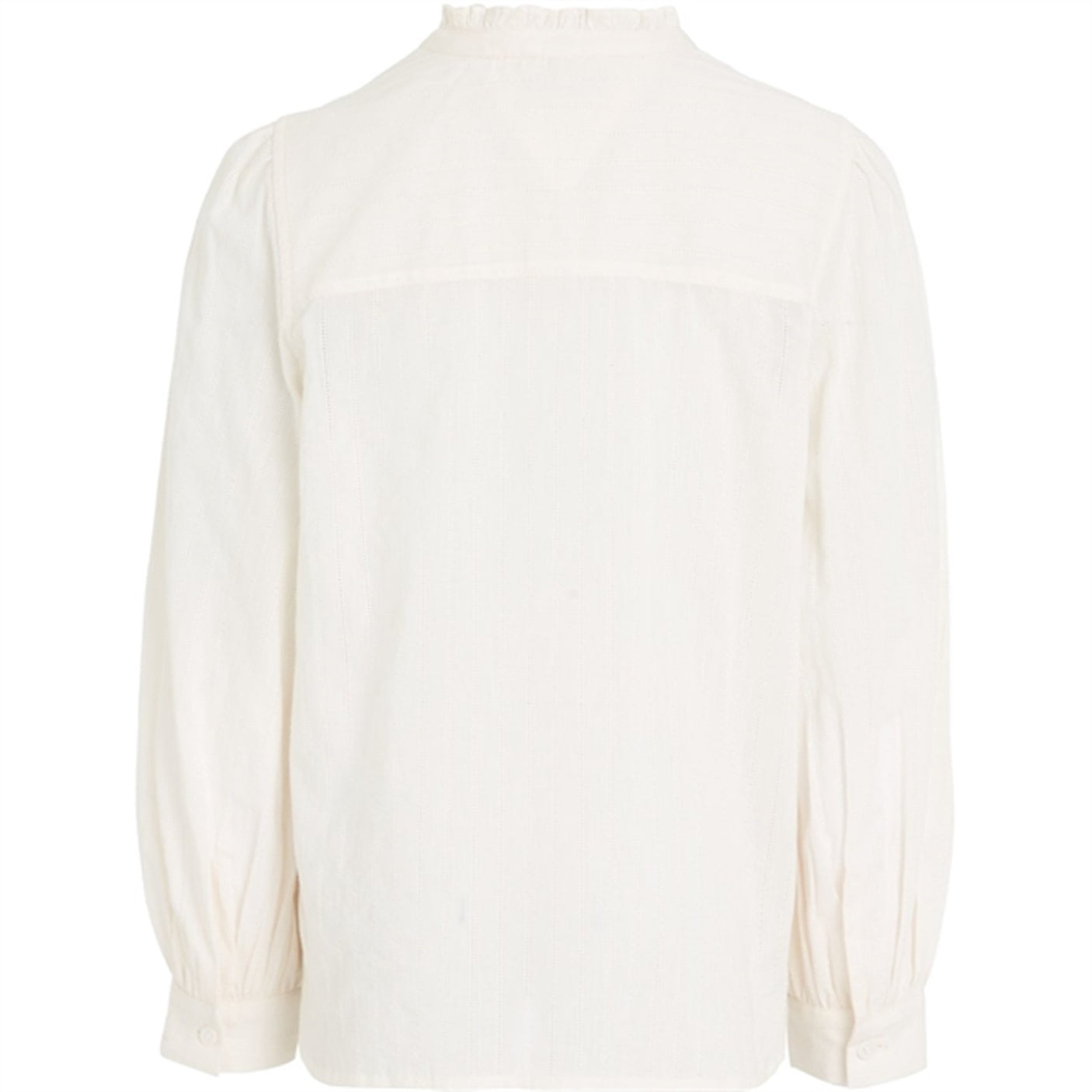Tommy Hilfiger Ladder Lace Shirt with Frill Collar Ancient White