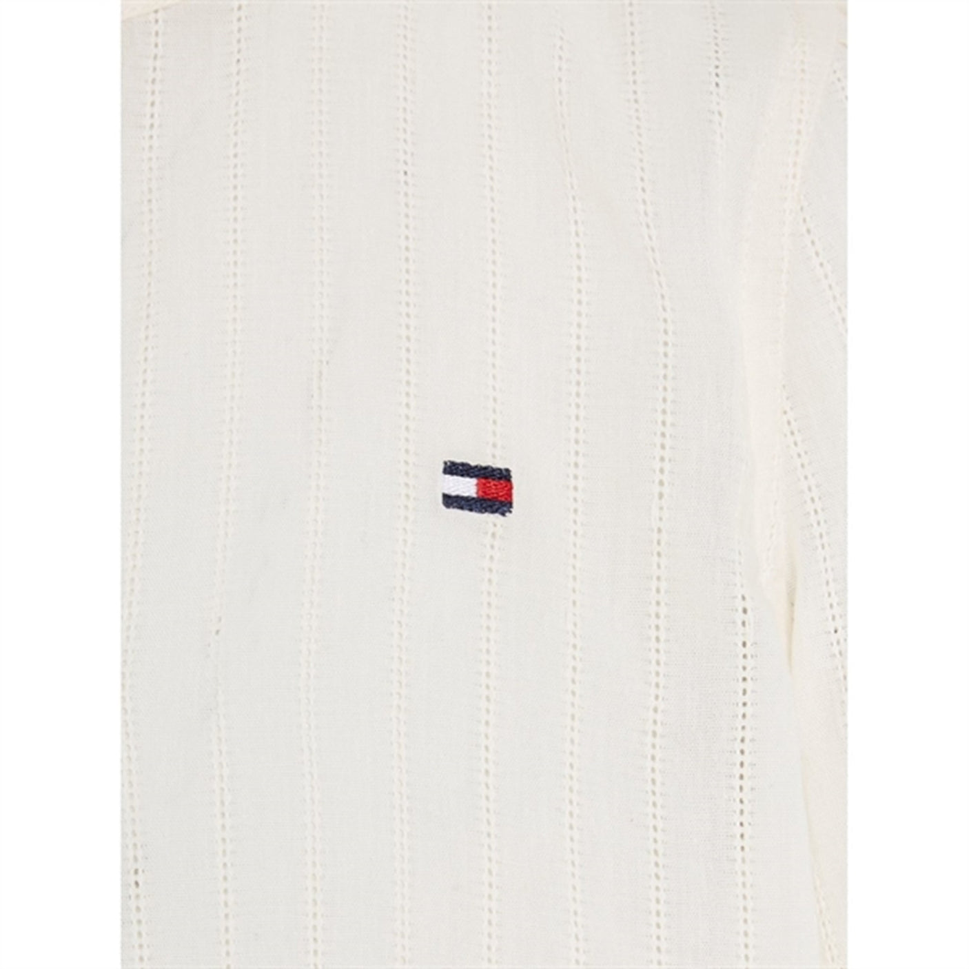 Tommy Hilfiger Ladder Lace Shirt with Frill Collar Ancient White