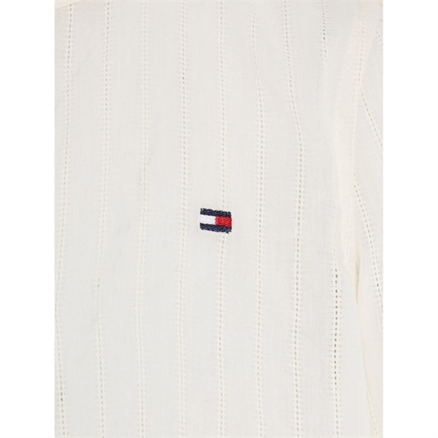 Tommy Hilfiger Ladder Lace Shirt with Frill Collar Ancient White