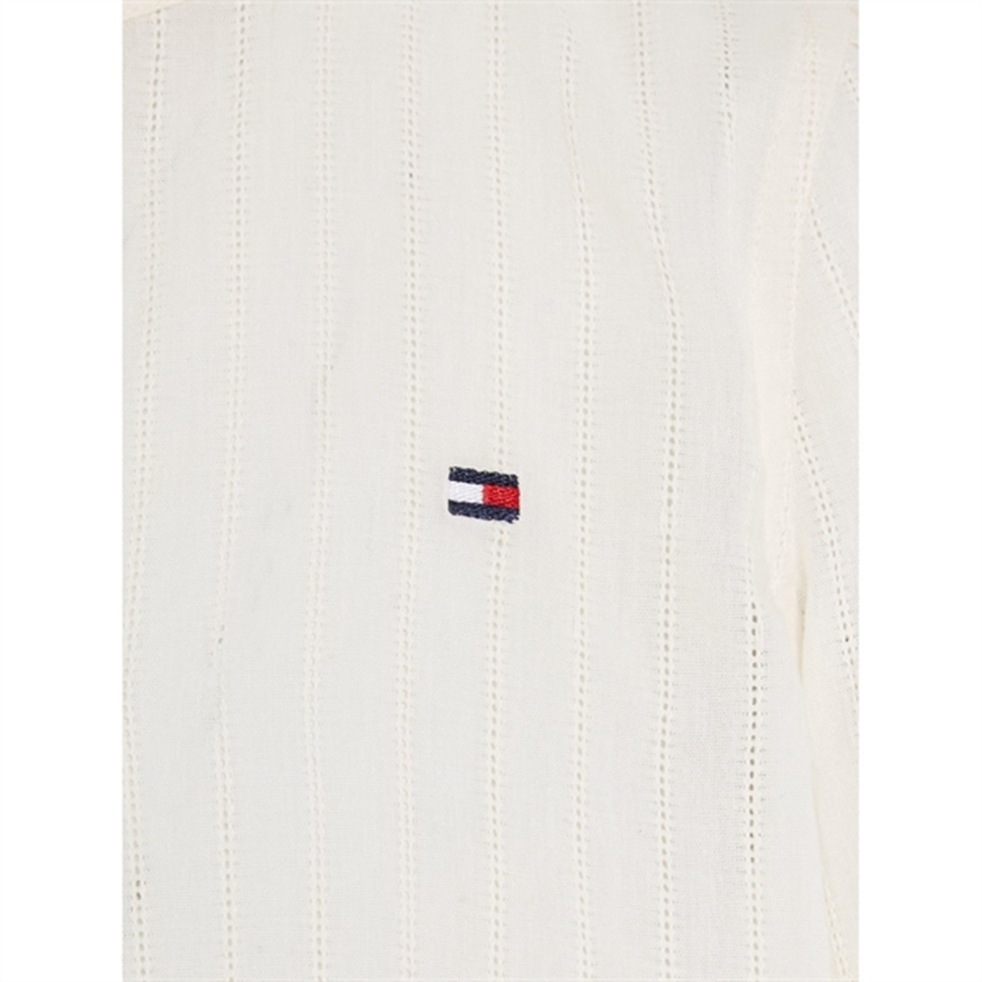 Tommy Hilfiger Ladder Lace Shirt with Frill Collar Ancient White