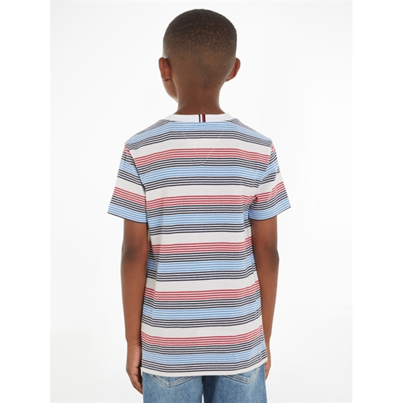 Tommy Hilfiger Corporate Stripe T-Shirt Red White Blue Stripe