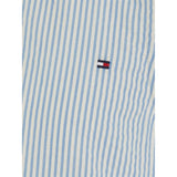 Tommy Hilfiger Seersucker Striped Ruffle Kjole Blue Spell Stripe