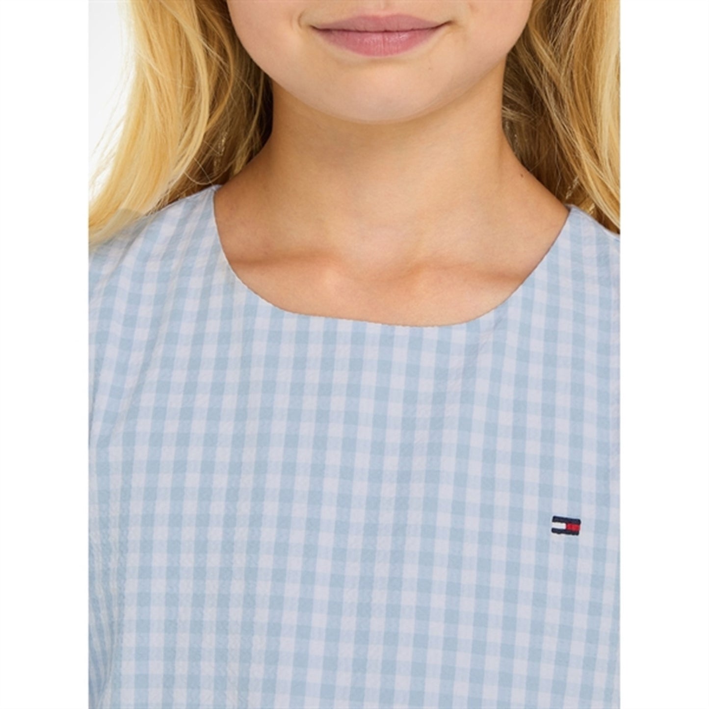 Tommy Hilfiger Gingham Dress Breezy Blue Check