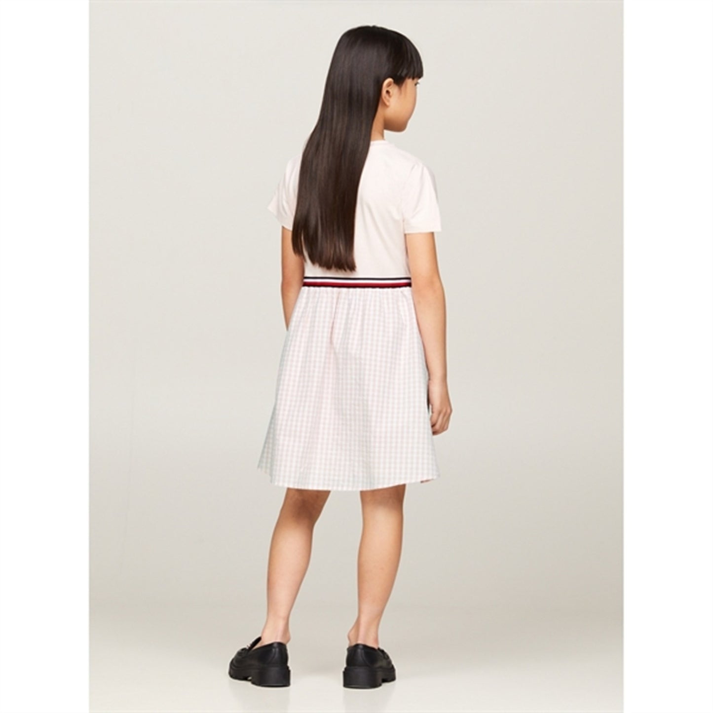 Tommy Hilfiger Gingham Combi Dress Whimsy Pink Check