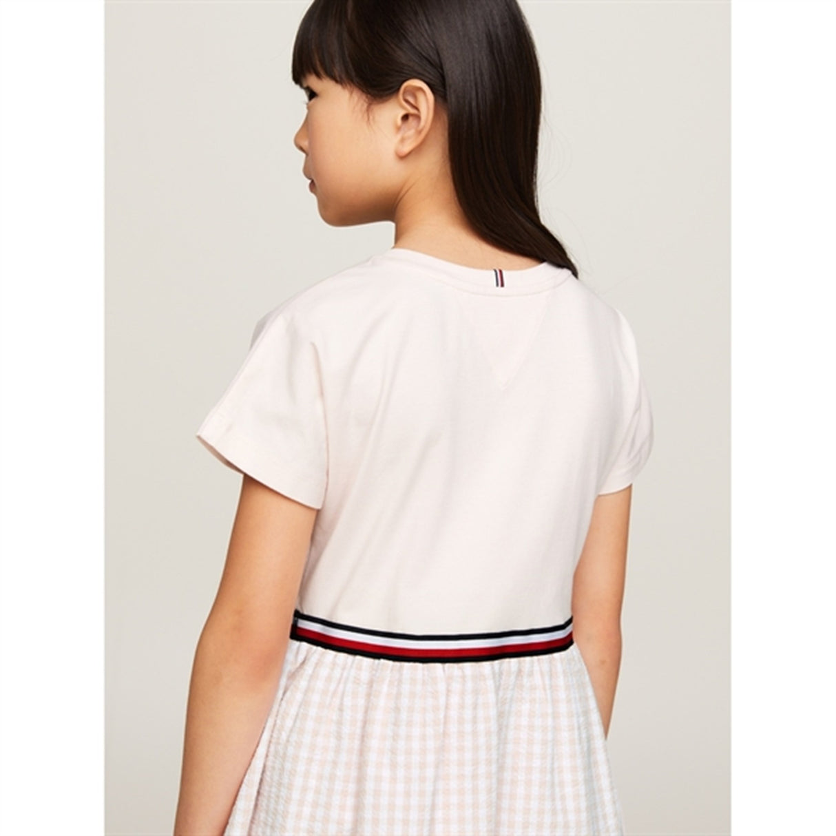 Tommy Hilfiger Gingham Combi Dress Whimsy Pink Check