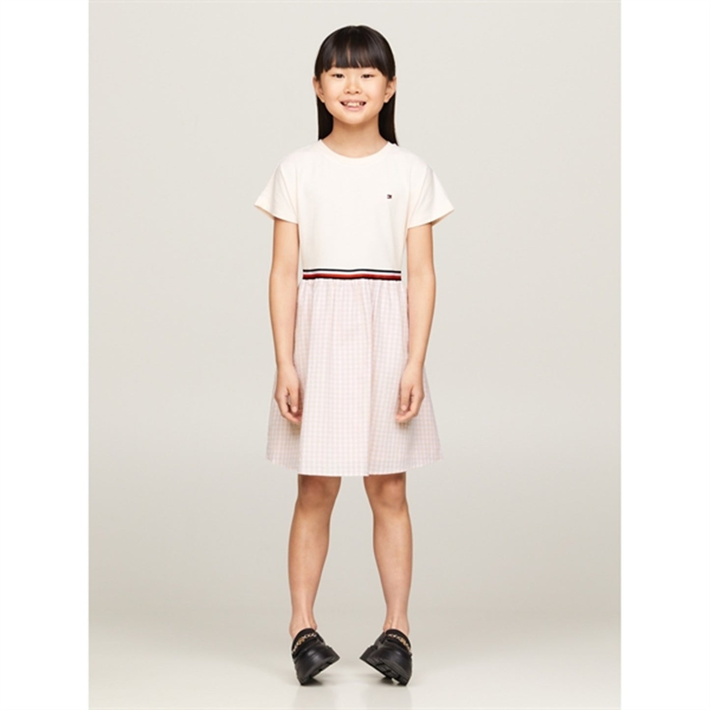 Tommy Hilfiger Gingham Combi Dress Whimsy Pink Check