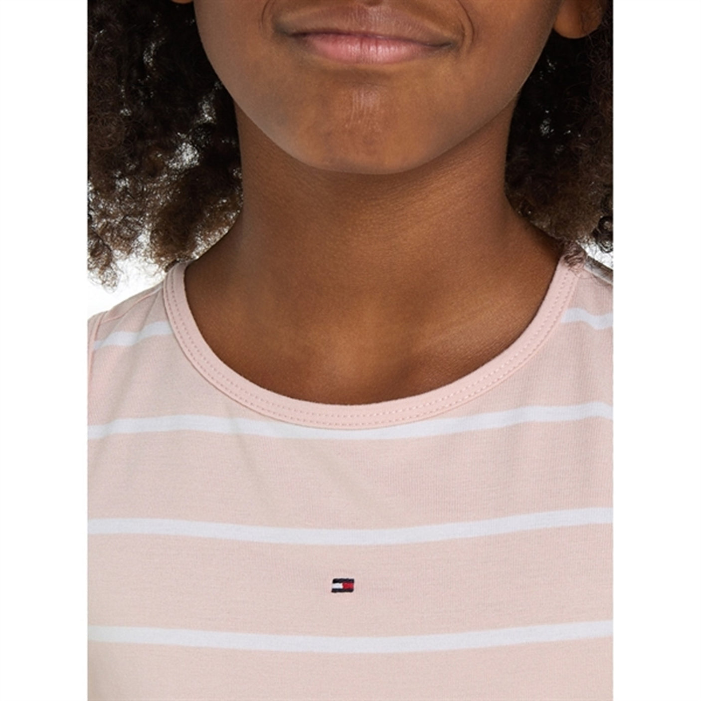 Tommy Hilfiger Peplum Stripe Blouse Whimsy Pink Stripe